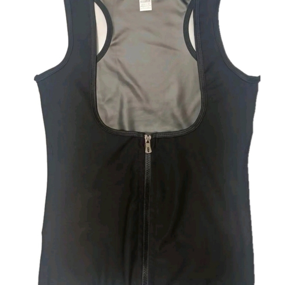 TJSweat solid pleated skirt zipper front sports vest - Picture 1 of 9
